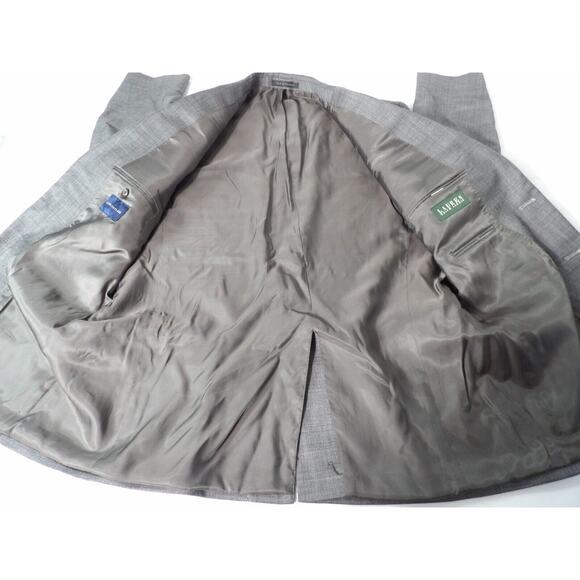 Lauren Ralph Lauren 42R Wool Blazer Grey Mens Career Sport Coat Suit Jacket - Picture 8 of 16